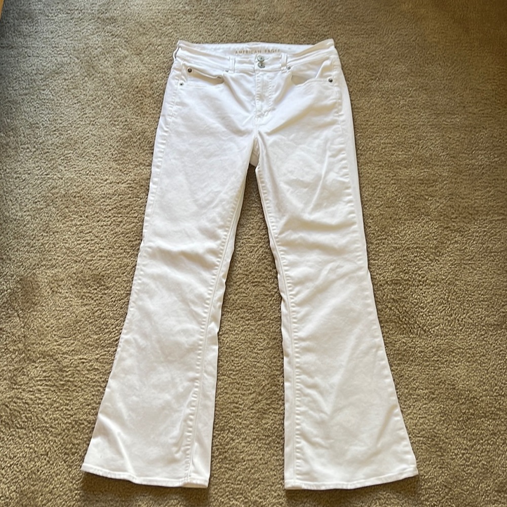 American Eagle White Boot Cut Jeans sz 12